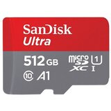 San Disk SDXC MICRO 512GB ULTRA, 150MB/s, UHS-I, C10, A1, adapter | Shoptok.si