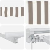  Ručno sklopiva tenda Svijetlo siva i bijela. 5 x 3 m | shoptok.hr