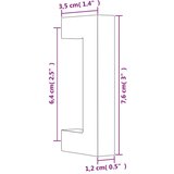  Ručke za ormarić 20 kom brončane 64 mm od nehrđajućeg čelika | shoptok.hr
