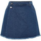 Trendyol Curve Plus Size Shorts & Bermuda - Blue - Normal Waist | shoptok.hr