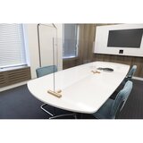 SMIT VISUAL Prozorna predelna stena za pisalne mize/mize, priložena 2 talna spojnika v obliki črke T, VxŠ 590 x 750 mm | Shoptok.si