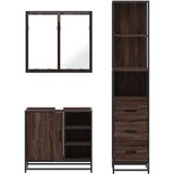 vidaXL 3-dijelni set kupaonskog namještaja boja smeđeg hrasta drveni | shoptok.hr