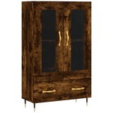 Maison Chic Visoka omara - Komoda - Predalnik dimljeni hrast 69,5x31x115 cm inženirski les, (21721486) Cene