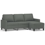  Trosjed s tabureom tamnosivi 180 cm od tkanine | shoptok.hr
