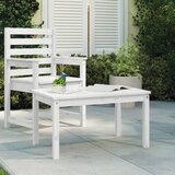  Vrtni stol bijeli 82,5 x 50,5 x 45 cm od masivne borovine | shoptok.hr