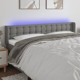 The Living Store LED posteljno vzglavje temno sivo 163x16x78/88 cm blago - LED Vzglavje, (21659699) Cene