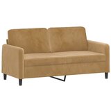 vidaXL Kavč dvosed rjav 140 cm žamet, (20929133) Cene