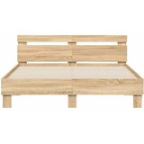  Okvir za krevet s uzglavljem boja hrasta 150x200 cm drveni | shoptok.hr