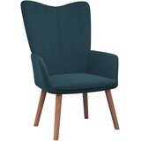  Stol za sproščanje s stolčkom moder žamet, (20934569) | Shoptok.si
