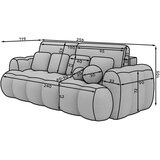 ELTAP Bež sklopiva sofa od bouclé tkanine 256 cm Cotonn – | shoptok.hr
