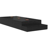  Postelja z dodatnim prostorom za shranjevanje Črn hrast, (22103196) | Shoptok.si