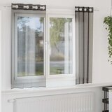 Voile zavjese s ušicama 2 kom crne 140x140 cm | shoptok.hr