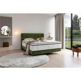 Esposa postelja boxspring 140 cm x 200 cm , tekstil olivno zelena | Shoptok.si