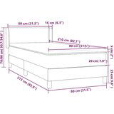 Box Spring krevet s madracem svijetlo sivi 80x210 cm baršun | shoptok.hr