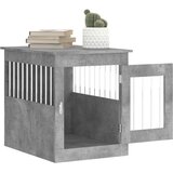 Namještaj s kavezom za pse siva boja betona 55x75x65 cm drveni | shoptok.hr