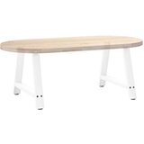  Noge za klubsko mizico v obliki črke A, 2 kosa, bele barve, 70 x (42-43) cm, jeklo, (22123955) | Shoptok.si