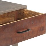  Konzolni stol sivi 110x35x75 cm od masivnog grubog drva manga | Eponuda.com