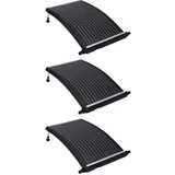 vidaXL zaobljeni solarni paneli za bazen 3 kosi 110x65 cm