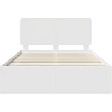  Konstrukcija postelje Bela 150 x 200 cm Masivno borovo les, (5000102987) | Shoptok.si