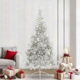  Umjetna preddekorirana božićna jelka srebrna 240 cm PET | Shoptok.si