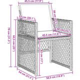  5-dijelni blagovaonski stol i stolice u vrtu s jastučićima Crno polyratan | shoptok.hr