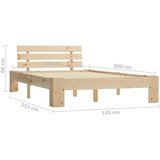  Okvir za krevet od masivne borovine 140 x 200 cm | shoptok.hr