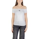 Calvin Klein Jeans Majice s kratkimi rokavi MONOGRAM OFF SHOULDE LV047C203G Bela | Shoptok.si