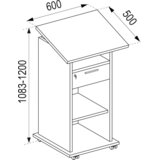 MID.YOU Stoječa Miza Neta, Črna | Shoptok.si