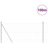  Heksagonalna ograda s betonskom osnovom 100 x 0,8 m Srebrna | shoptok.hr