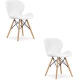 Brandless Stol LAGO iz eko usnja - bel x 2, (22030614) | Shoptok.si