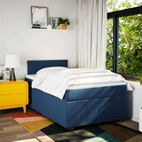 vidaXL Krevet s oprugama i madracem plavi 120 x 190 cm od tkanine | shoptok.hr