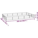  Ograda za pse s 16 panela crna 100 x 50 cm čelik obložen prahom | shoptok.hr