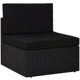 Poli 5-dijelna vrtna garnitura od poliratana s jastucima crna | shoptok.hr