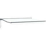 vidaXL Retraktilna tenda Bela 450x300 cm blago - - Bela - 36.8 - 450x300 cm - 2025- | Shoptok.si