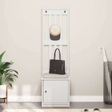 vidaXL Drevo za dvorano "SANDENS" bela 45x40x159,5 cm masivni les bora | Shoptok.si