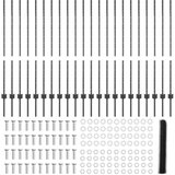  Ograje 22 kos U-kanal Siva 120 cm Jeklo, Šesterokotna ograja Siva 1,2 x 50 m Jeklo | Shoptok.si