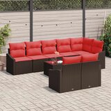  Set sofe 9 kom. Smeđa poliratan | shoptok.hr
