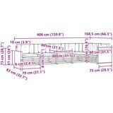  Set vanjskih sofa 6 pcs Prirodna i antracit 406 x 168,5 x 73 cm | shoptok.hr