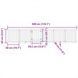 vidaXL Vrata za pse s vratašcima 6 panela sklopiva 300 cm drvo topole | shoptok.hr
