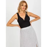 Fashion Hunters Black ribbed basepoints without sleeves