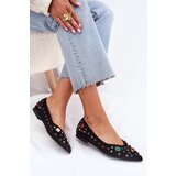 Boto Women's Ballerinas Decorated With Crystals Black Valena | shoptok.hr