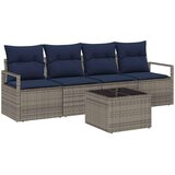  Set sofe 5 pcs Siva i plava poliratan | shoptok.hr