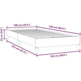 Box Spring krevet bez madracem svijetlo sivi 100x220 cm baršun | shoptok.hr
