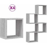 Police na zidu s policom 4 pcs Siva Sonoma 26 x 15 x 26 cm | shoptok.hr