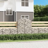vidaXL Gabionska košara s lukom 100x50x120/140 cm pocinčano željezo Cijene