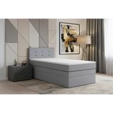 MID.YOU BOXSPRING POSTELJA 90 cm x 200 cm , tekstil, leseni material srebrne barve u