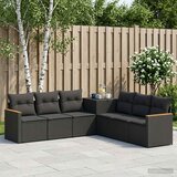  Set sofe 7 kom. Crna 123 x 62 x 69 cm Poli Rattan i čelik | Shoptok.si