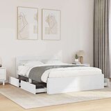  Okvir za krevet s uzglavljem 2 pcs Bijeli 137 x 188 cm - Bijeli Puni | shoptok.hr