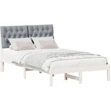 vidaXL Krevetni okvir s tapiciranim uzglavljem Bijelo 120 x 190 cm | shoptok.hr