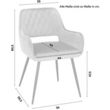 Mömax oblazinjeni stol serafina, siva | Shoptok.si